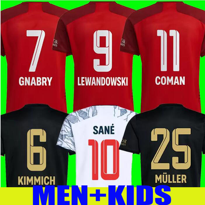 

LEWANDOWSKI soccer jersey 21 22 SANE GORETZKA COMAN MULLER DAVIES KIMMICH GNABRY football shirt Men + Kids kit 2021 2022 CHOUPO-MOTING fans player version TOPS, Home+patch