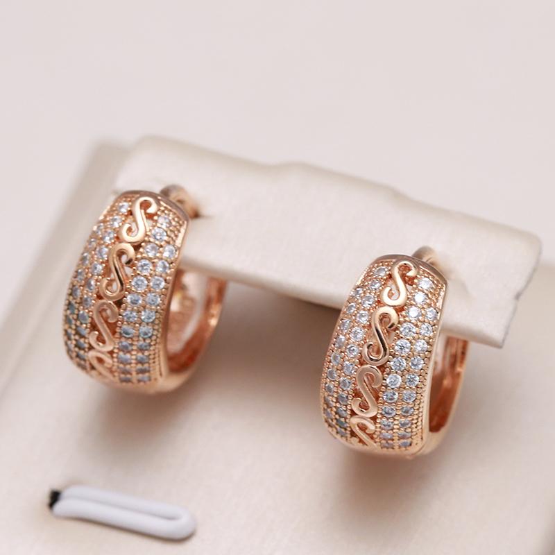 

Dangle & Chandelier Kinel 585 Rose Gold Natural Zircon Hollow Pattern Earrings For Women Ethnic Bride Wedding Fine Boho JewelryDangle