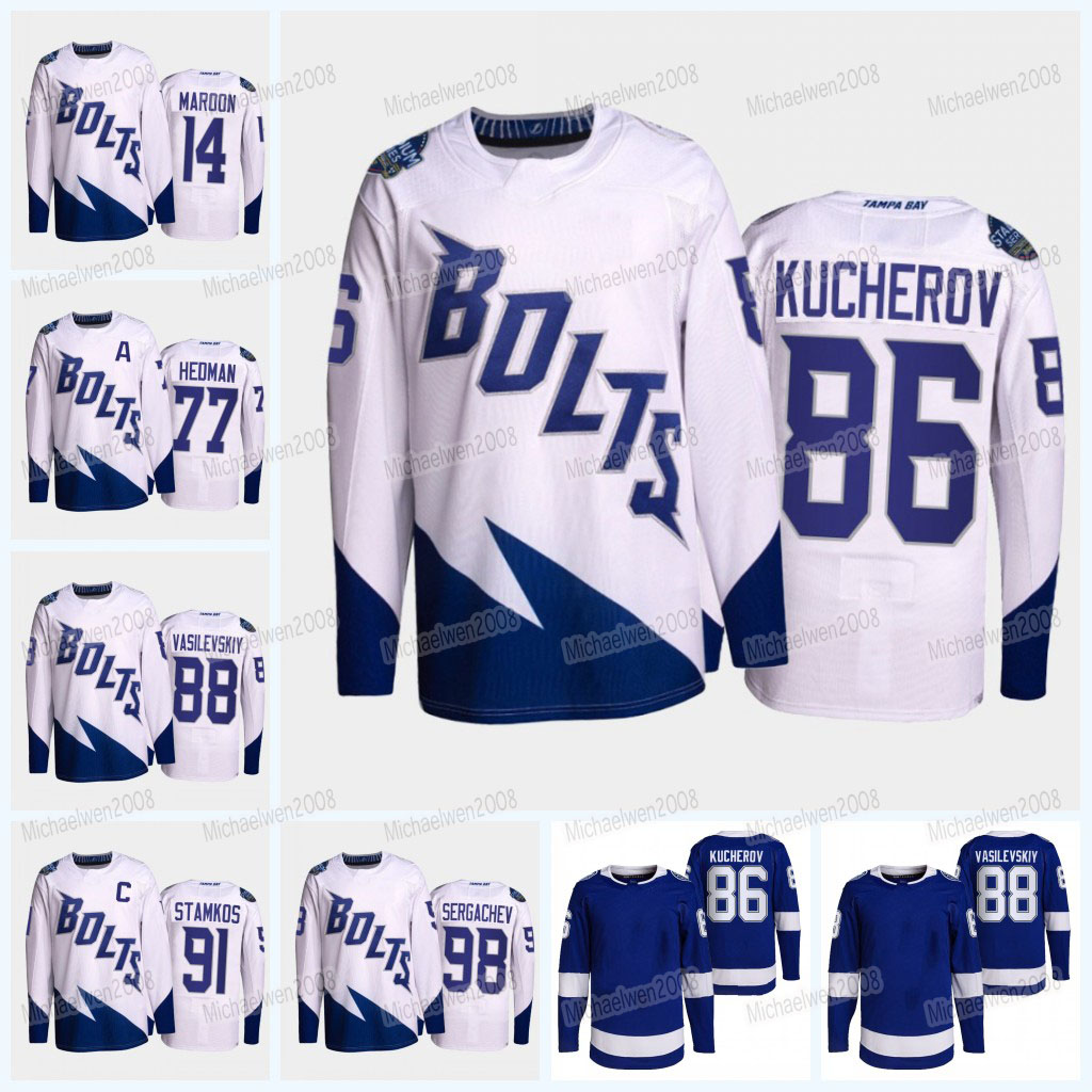 

86 Nikita Kucherov Jersey Steven Stamkos Corey Perry Andrei Vasilevskiy Mikhail Sergachev Ryan McDonagh Victor Hedman Ondrej Palat Pat Maroon, Youth