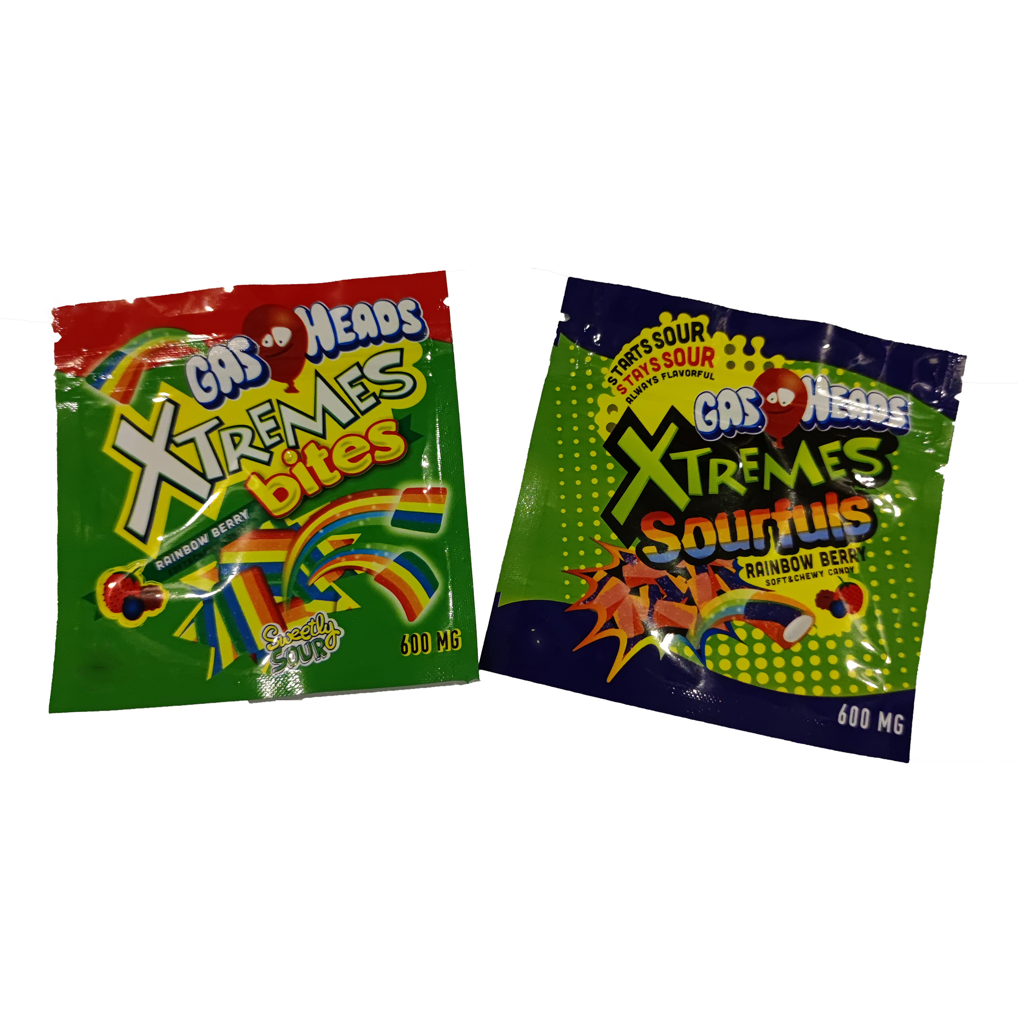 

600mg Empty Edibles Packaging mylar bags infused GASHEADS AIRHEADS XTREMES GUMMIES BITES SOFT Candy gummy rainbow berry PACKAGE BAG