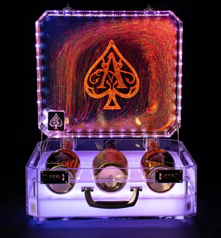 

New Bar Products Ace of Spade LED Luminous Champagne Cocktail Wine Bottle Display Case Bar Bottles Presenter For Night Club Party Lounge