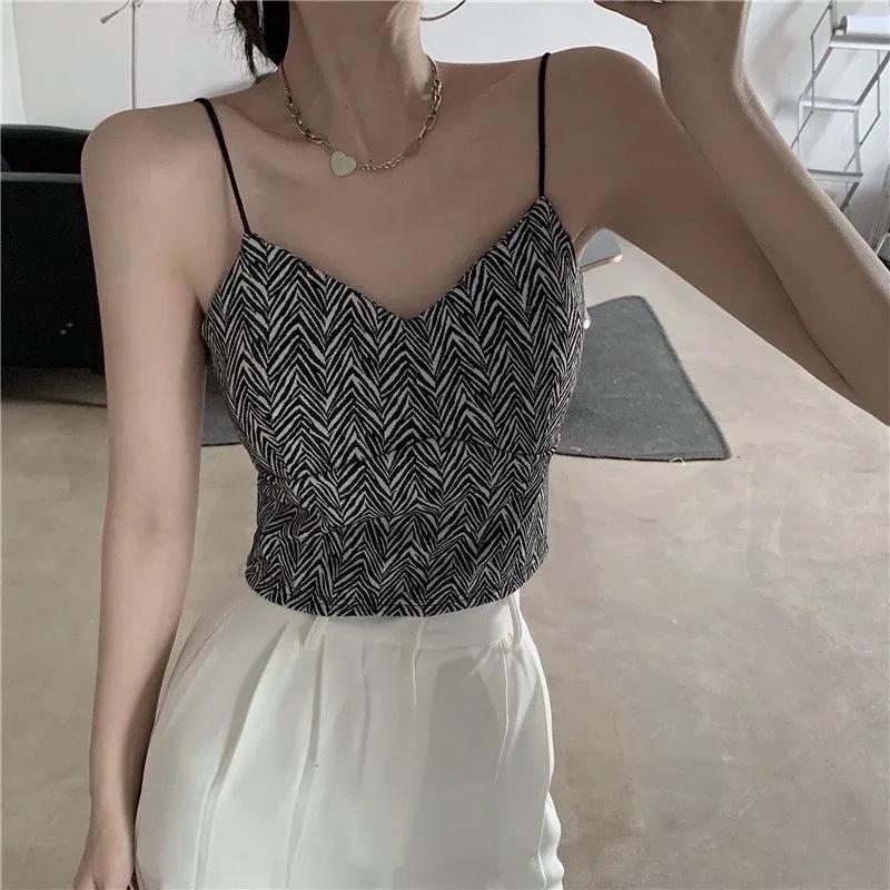 

Women's Tanks & Camis Women Crop Top And Sexy Sleeveless Halter Slim Fashion Backless Blouse Tops Vest Aesthetic Undershirt, White