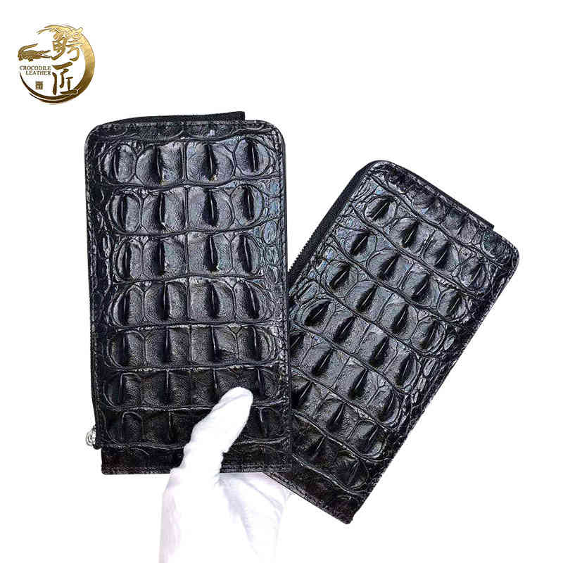 

Store Thai crocodile men's and women's universal zero wallet 36 Card Holder Bag, Black