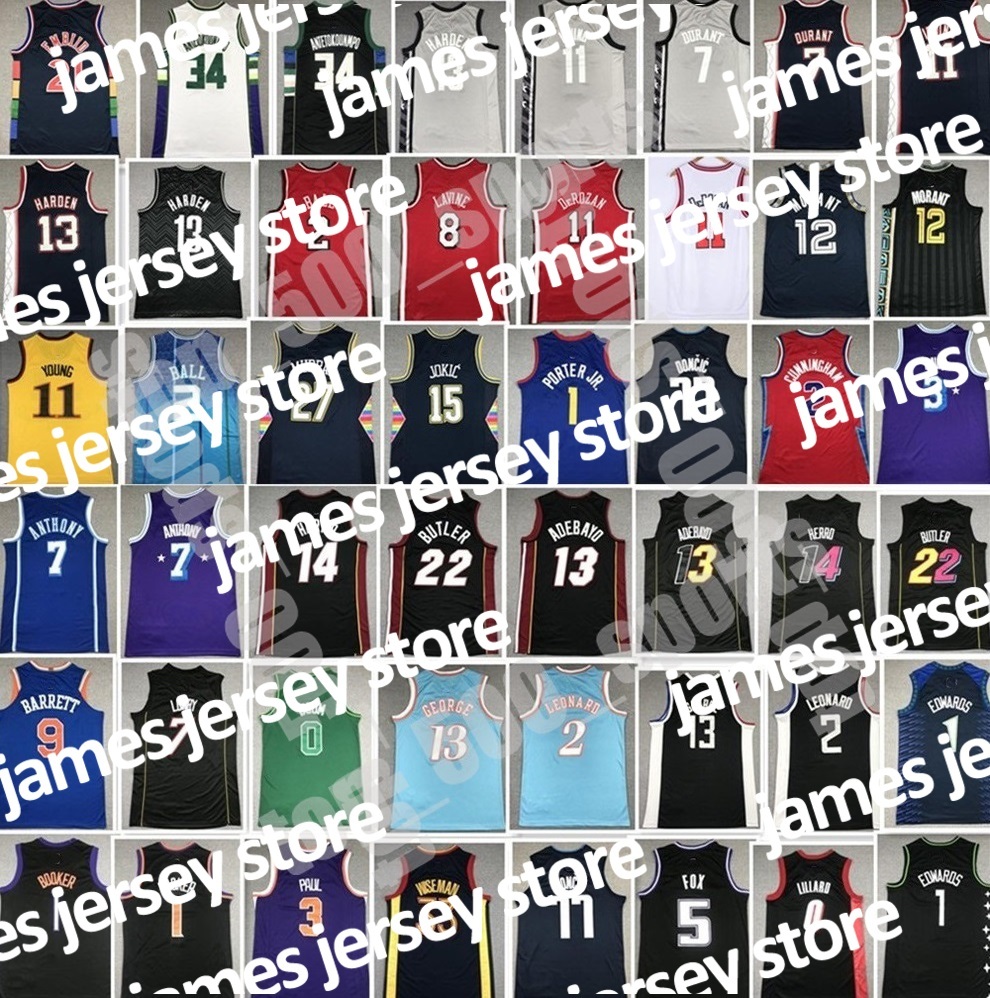 

Basketball Ja Morant Jersey Stephen Curry LaMelo Ball Lillard Trae Young Zach LaVine Devin Booker Kevin Durant Luka Doncic Antetokounmpo, Photo j