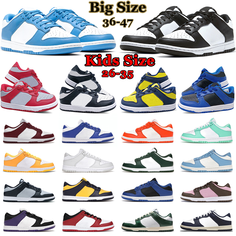

Kids Shoes Designer Running Shoe Men Women Sneakers White Black Panda UNC Syracuse Kentucky Children Mens Trainers Casual Jogging Walking Big Size 26-47, 17
