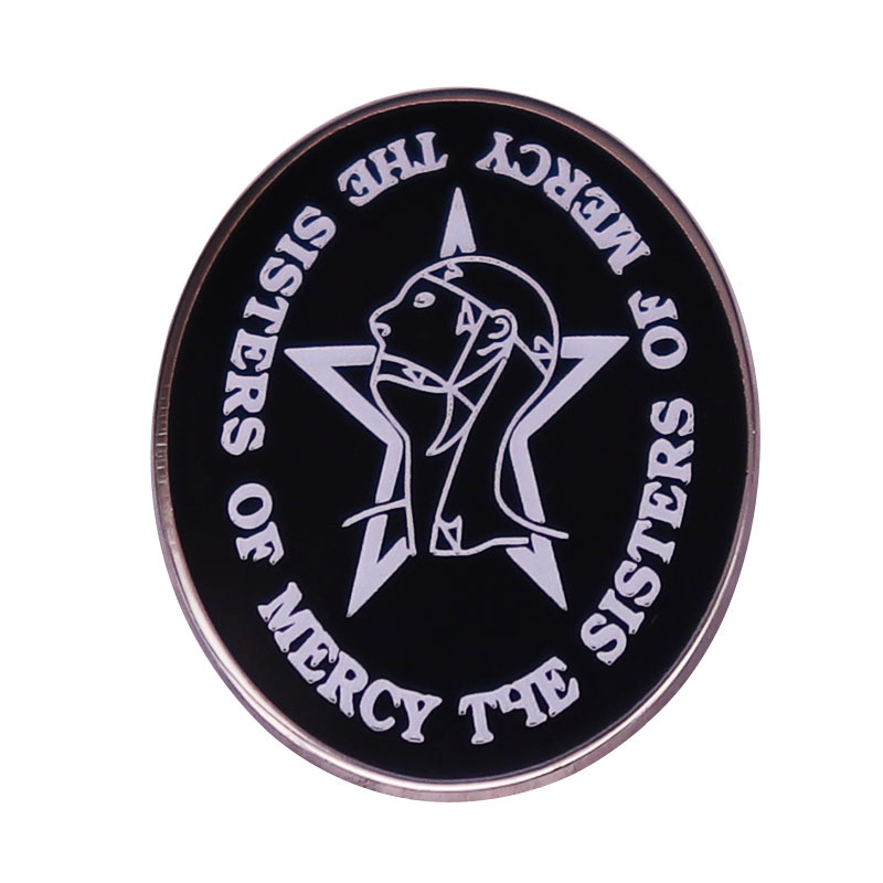 

The Sisters Of Mercy Logo Pin Band Rock Music Brooch Art Design Badge Fans Flair Addition, As picture
