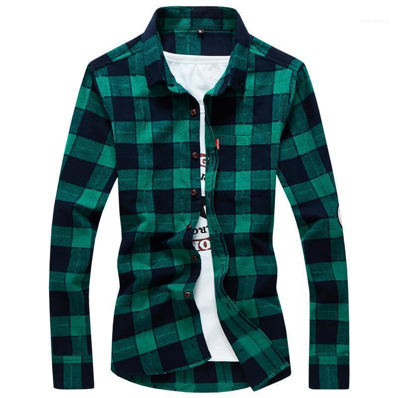

Men's Casual Shirts Fashion Trend Suede Men Shirt Long Sleeve Slim Fit Plaid High Quality Cotton Mens Dress Clothes1, Blue