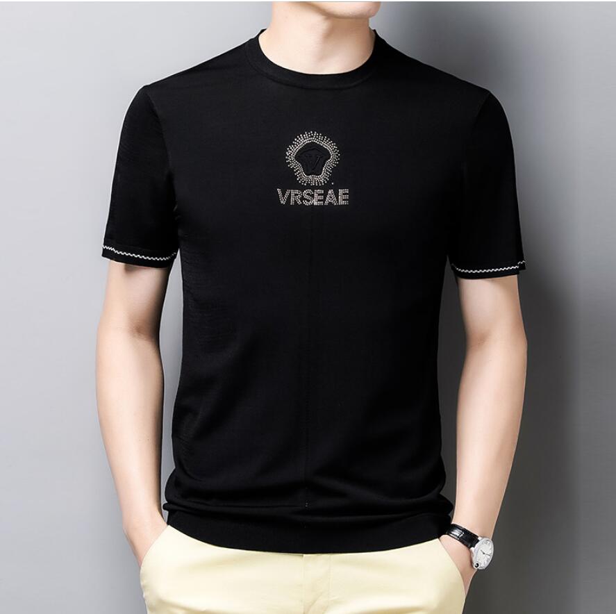 

2022 ss Famous designer Mens High T Shirt stripe Print Round Neck Short Sleeve Black White Fashion Men Women High Quality Tees M-XXXXL, W1