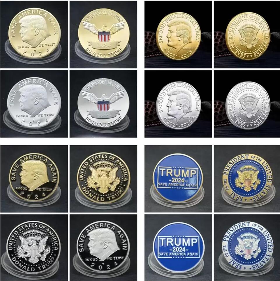DHL 2024 President gift Donald Trump Commemorative Coin Save America Again Souvenir Collection Gift C0810G2-image-502568203