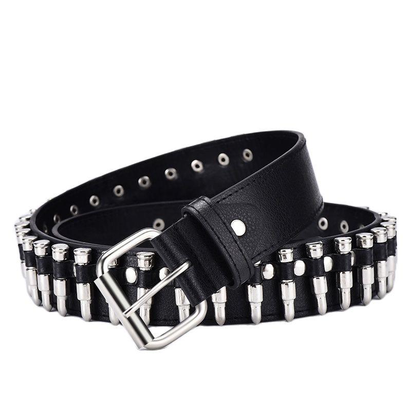 

Belts Garment Studed Rivet Belt Style Fashion Decoration Goth Jeans Steam Punk Rock Show Waist Parts Apparel Accessories, Black