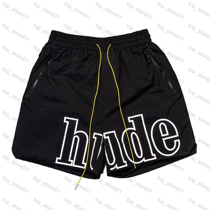 

3A Designer men RH limited rhude shorts summer swim short knee length hip hop high street sports training beach pants mens elastic waist, 01