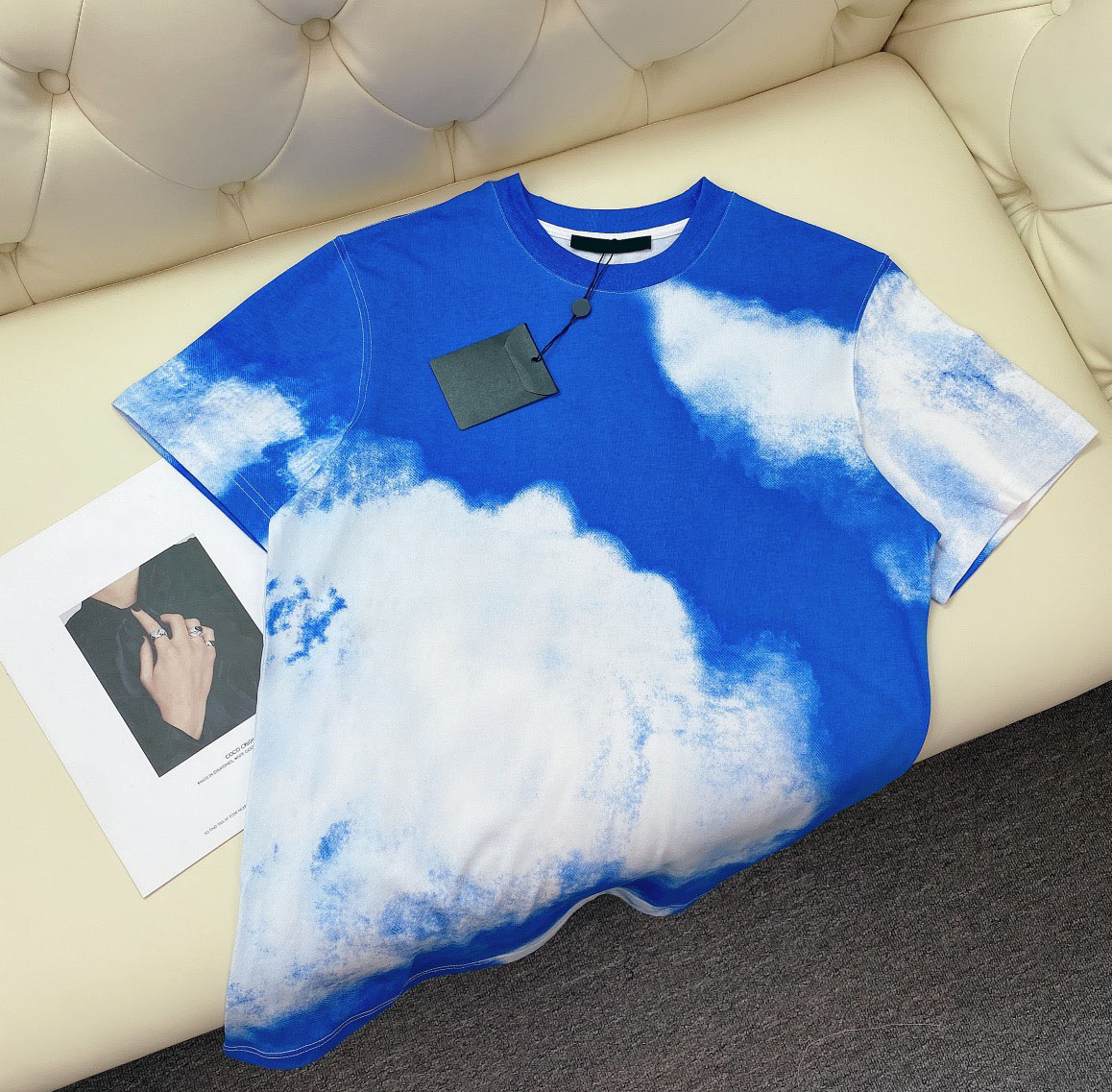 

Men's Plus Tees & Polos Round neck embroidered and printed polar style summer wear with street pure cotton w3r