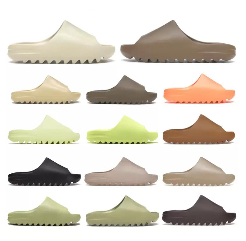 

Top Quality Men Women Runner Slippers Onyx Ochre Bone Pure Soot Foam Sandals Sulfur Stone Sage Vermilion Sand Grey Moon Grey Ararat Flat Beach Designer Slides US4-13, #1 white