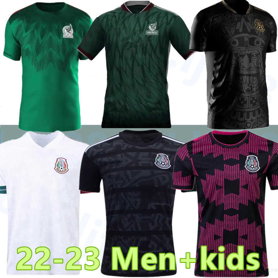 

Top thailand 2022 Mexico soccer jersey fans player version H.LOSANO CHICHARITO G DOS SANTOS 22 23 football shirt tops men and kids sets GREEN WHITE, 2022 new pictures