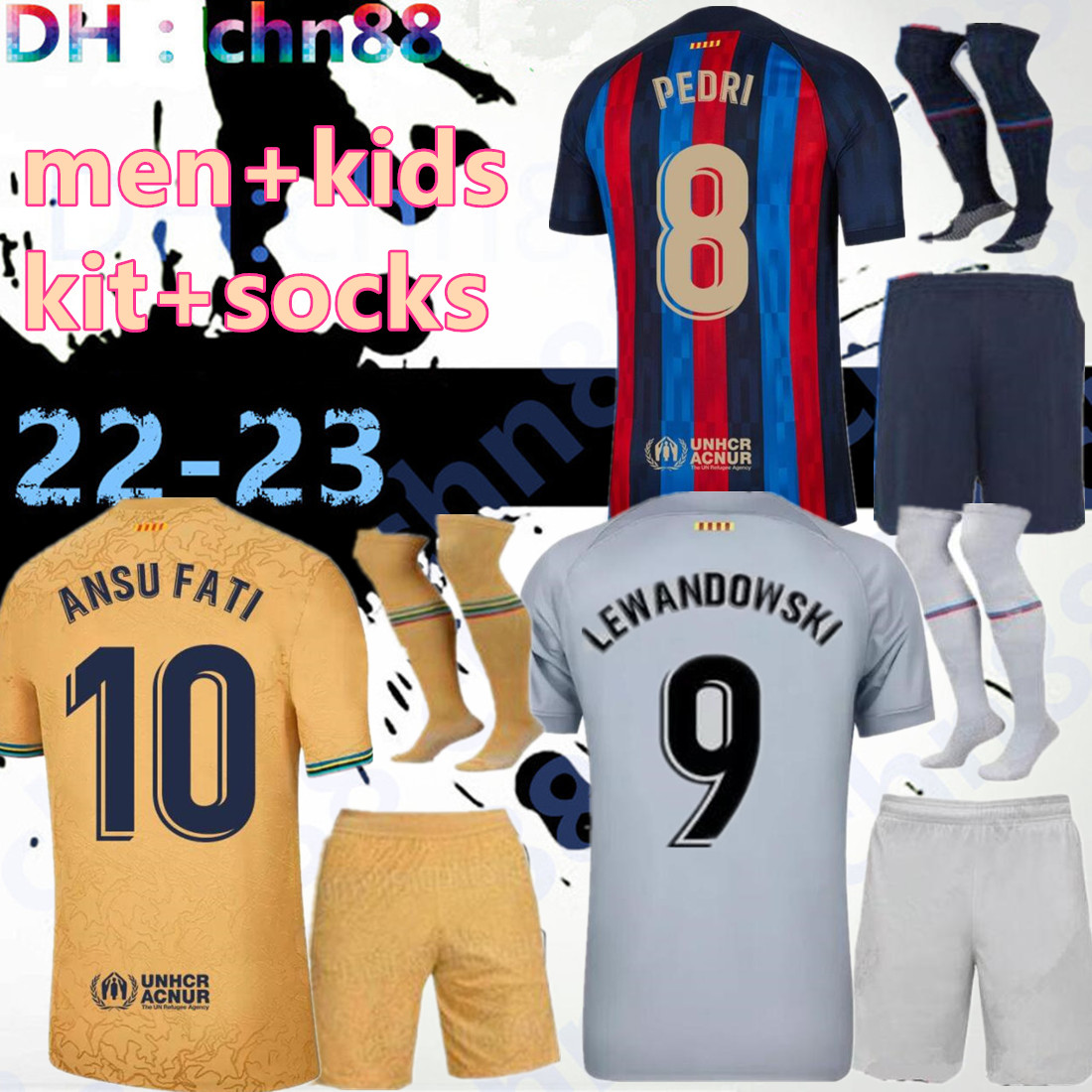 

22 23 PEDRI GAVI soccer jersey LEWANDOWSKI FC FERRAN camiseta de futbol AUBA barca RAPHINHA 2022 2023 ANSU FATI football shirt MEMPHIS barcelona kits men kids sets, 22-23 away