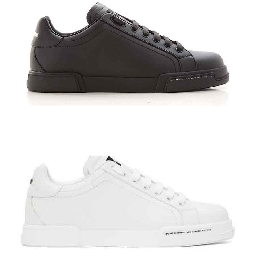 

Men low top sneaker casual shoes napa calfskin leathers Portofino logo-detail sneakers high quality brands trainers with box 38-46