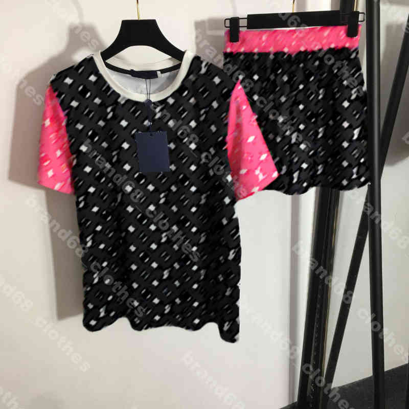 

summer women Cotton t shirt pants set logo print tracksuit luxury Short Sleeve t Shirts shorts two piece suit Elastic Waist Casual Sweatpants 5A Summer female Apparel