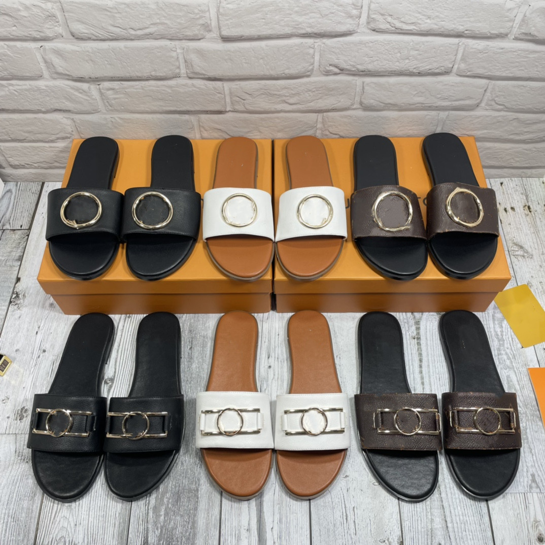 

2022 Luxury Summer Slippers Fashion Classical Sandals For Men women With gift box, Black