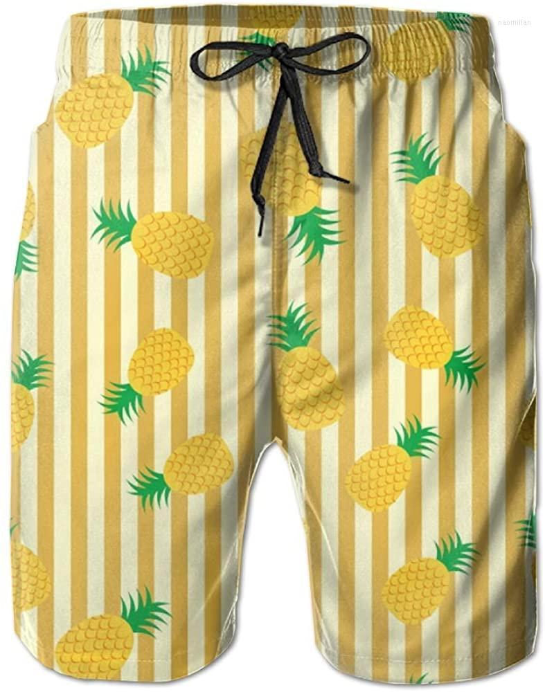 

Men's Shorts Summer Men Fashion Beach Breathable Boardshorts Basketball Sweatpants Pineapple GridMen's Naom22, 3d printed