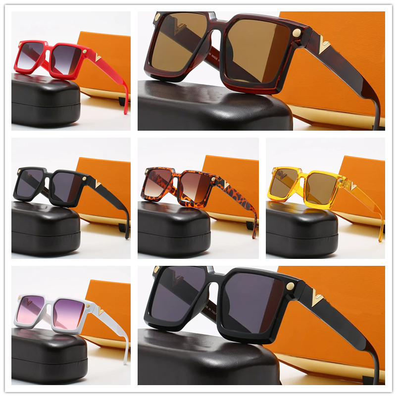 

Luxury Designer Sunglasses Fashion Summer Beach Glasses Full Frame Letter Rectangle Design for Man Woman 7 Optional High Quality