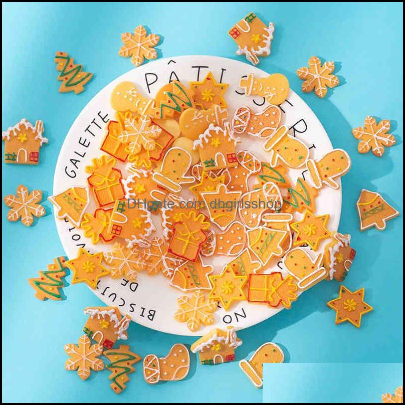 

Charms Jewelry Findings Components Decoration Christmas Series Flatback Resin Cabochon Scrapbooking Hair Clips Diy A Dhsfh