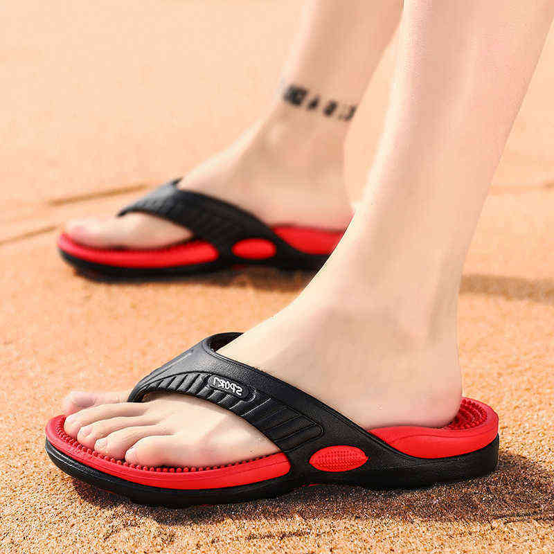 

sandals Pulomies Summer Men Slippers Flip Flops Quick Dry Soft Eva Male Street Beach Massage Casual Flop Shoes 220623, Black