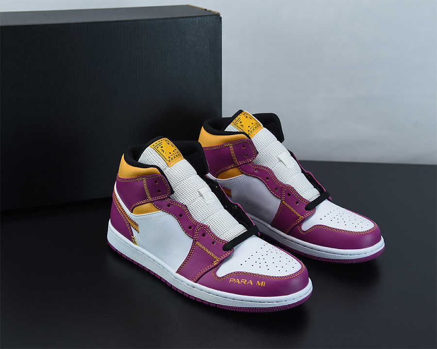 

Men Basketball Shoes 1S Jumpman 1 Mid Familia White University Gold Women Fashion Trainers Sneakers Sports Come With Box, #1