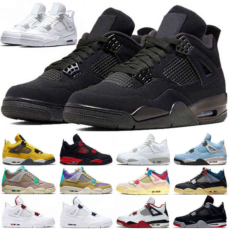 

Black Cat Basketball Shoes Jumpman 4 Men 4s Red Thunder Lightning White Oreo University Blue Pure Money Bred Mens Trainers Sports Sneakers, #21 bordeaux
