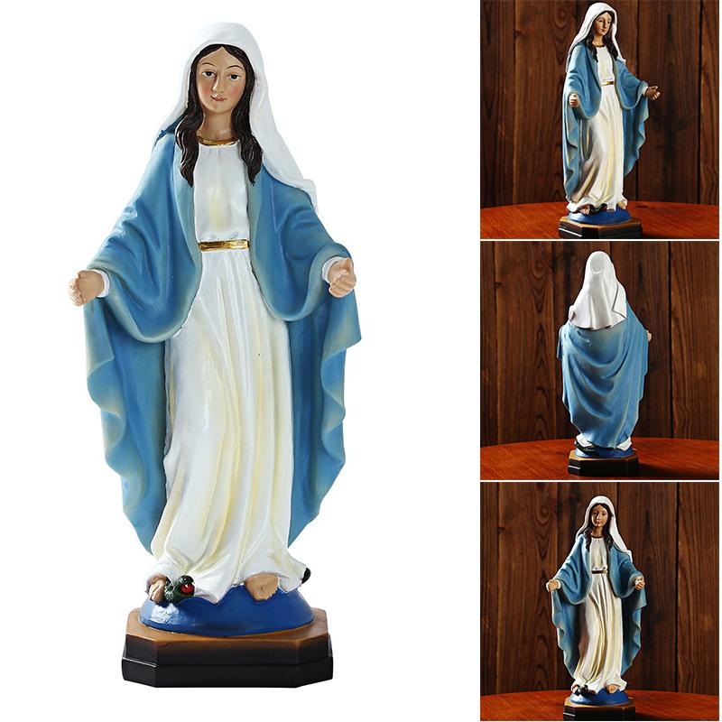 

Decorative Objects & Figurines Our Lady Of Grace Blessed Virgin Mary Statue Resin Handmade Crafts Catholic Religious Ornament For Home Offic