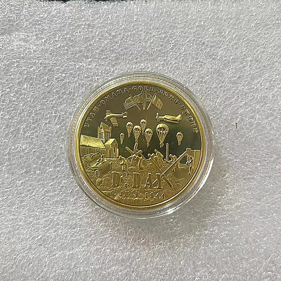 

Gifts D-Day Souvenir Coin The Normandy Langding Collectible Gold Plated Challenge.cx