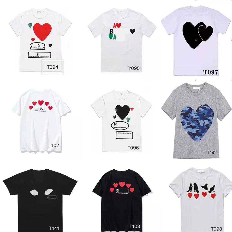 

Fashion Mens Play T Shirt CDG Designer Red Heart Shirt Commes Casual Women Shirts Des Badge Garcons High Quanlity TShirts Cotton x296T, Supplement (not shipped separately)