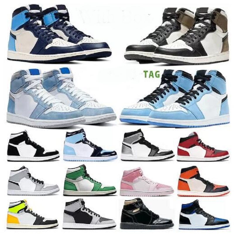 

Jumpman 1 Mens Basketball shoes High UNC University blue 1s Gold Top Mocha Cactus Jack Obsidian Banned Bred Toe Men Women trainer Sports Sneakers 36-48, #29