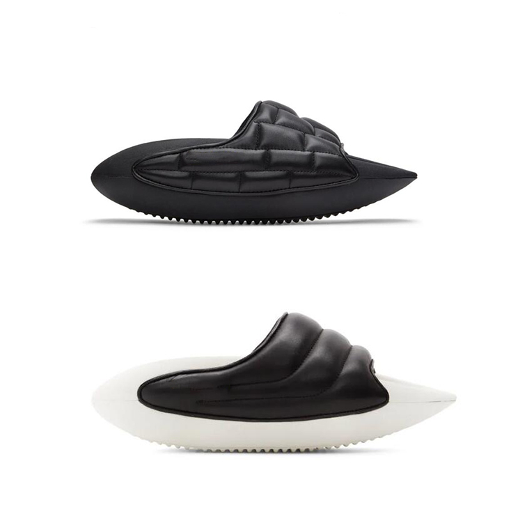 

B-it Puffy Quilted Leather Slide Sandals 2022 - White | Sporty & Stylish Summer Footwear for Women - Dropshipping Available, Black