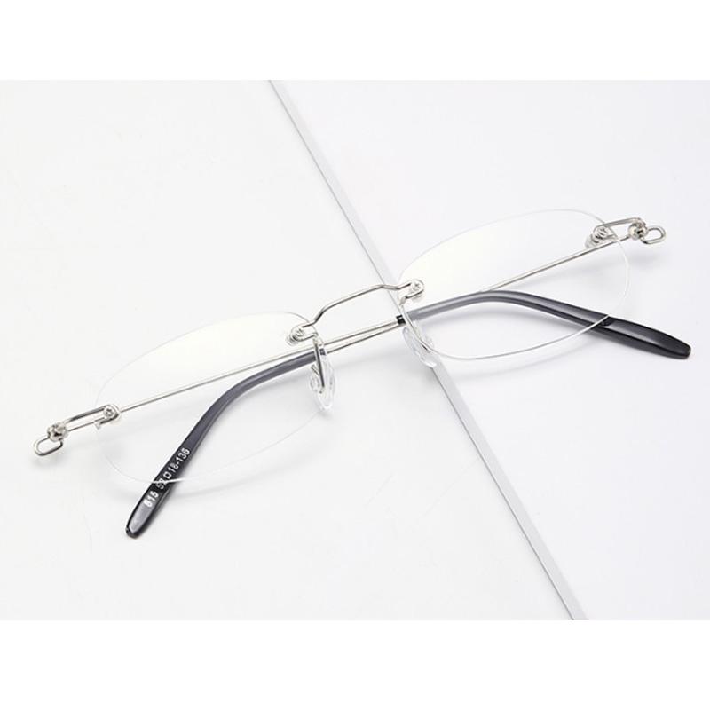 

Sunglasses 2022 Fashion Ultra Light Frameless Reading Glasses Women Business Portable Men With Case