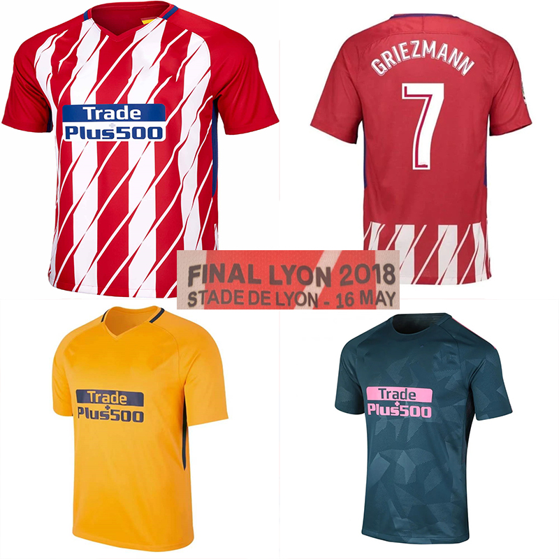 

17 18 Retro Soccer Jerseys EUROPA FINAL 18 Athletico KOKE SAUL TORRES Big Size 3XL 4XL Camiseta Futbol Men Champion Vintage Shirt, 17/18 europa final
