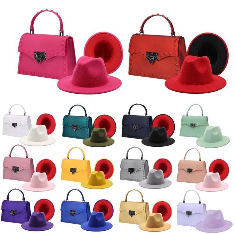 

Mengyifu 2022 New York Fashion Hot Selling Furry Purses Women Hand Bags and Hat Set Luxury Handbags for, As picture