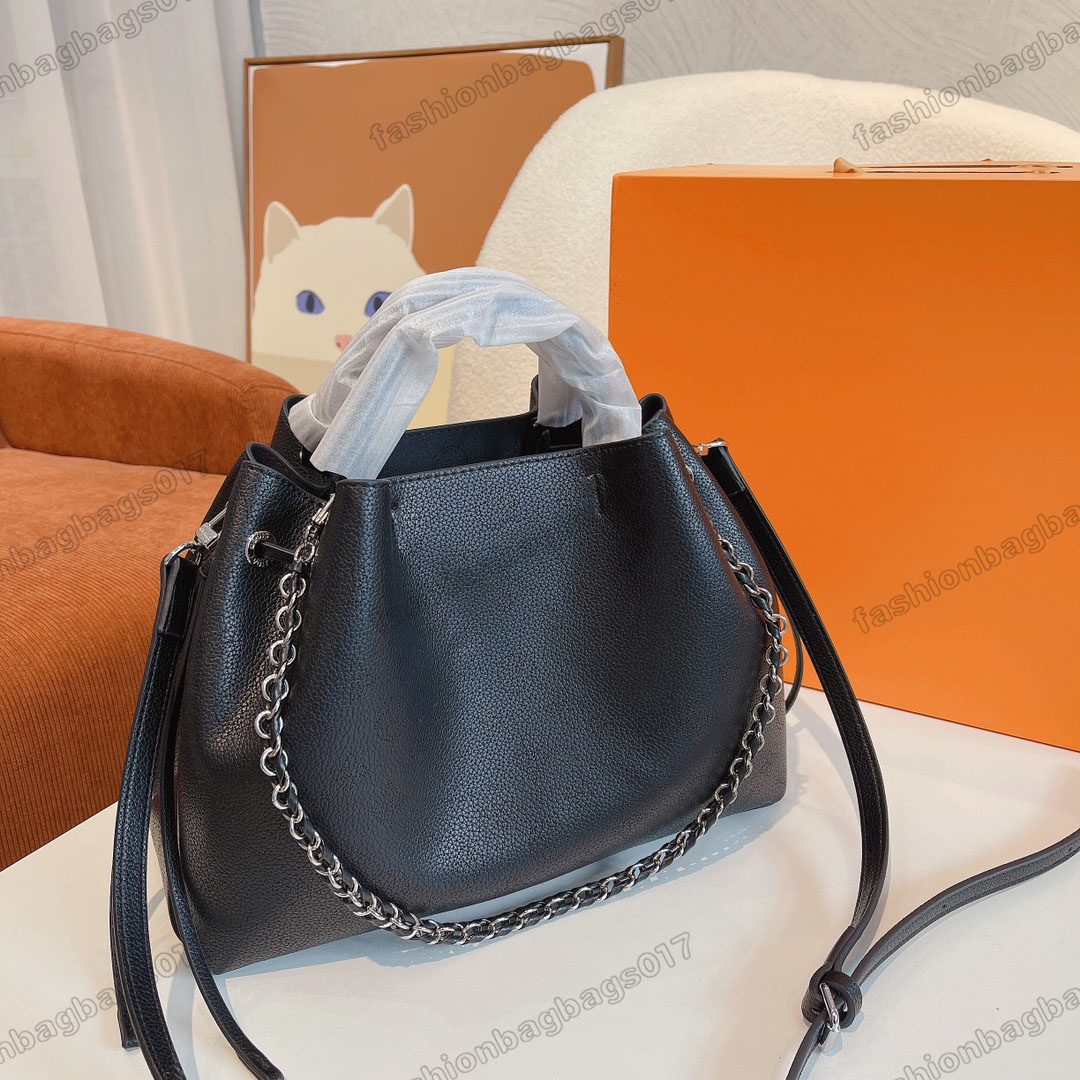 

BELLA TOTE Mahina Designer Womens Handle Bag Signature Perforated Leather Handbag Luxury Shouder Bags Designer Large Capacity CrossBody with jewel-like chain