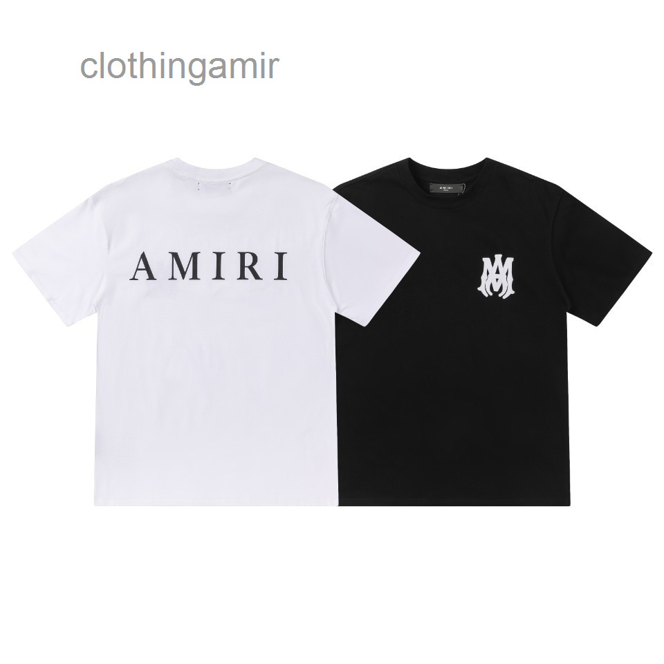 

Designer Amirss t Shirt 2022 Mens Fashion High Summer Brand Small Label Back Large Letter Men' Women' Short Sleeve T-shirt N71g, White
