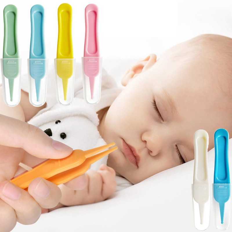 

Infants Baby Dig Booger Clip Clean Ear Nose Navel Safety Tweezers Safe Forceps Cleaning Supplies Safety Forceps Safety Plastic