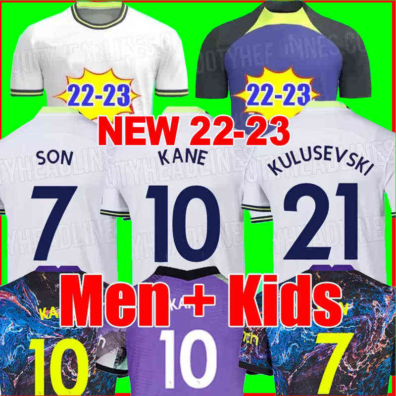 

Top Quality 21 22 23 Kane Son Kulusevski Perisic Soccer Jerseys Hojbjerg Colorful Away 2021 2022 2023 Lucas Dele Third 3rd Football Kit Shirt Bryan Boys, 22-23 away