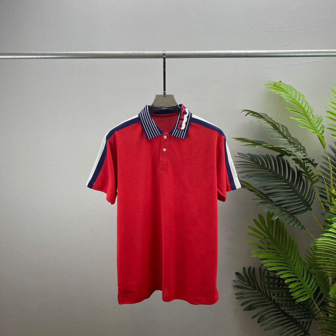 

Men's T-Shirts Round neck embroidered and printed polar style summer wear with street pure cotton r2w0