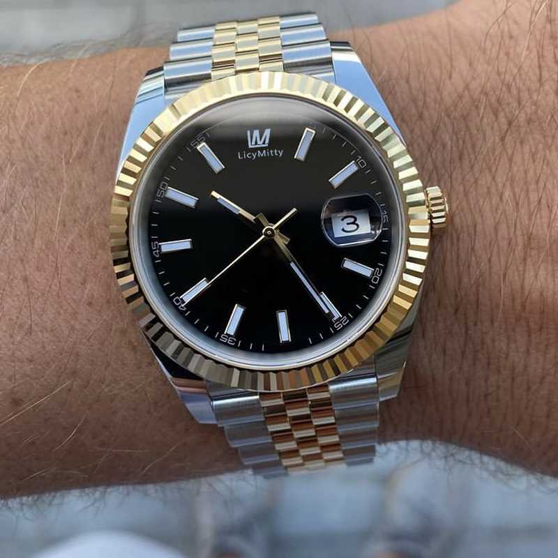 

Wristwatches Luxury Mens Watch Waterproof Automatic Mechanical Movement 18K Gold Stainless Steel Glass Sapphire 41mm Male WristwatchesWristw