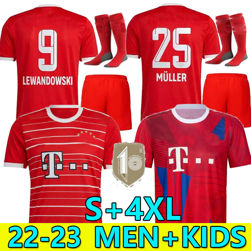 

S-4XL LEWANDOWSKI GRAVENBERCH mane soccer jerseys home 22 23 SANE MUNICH GNABRY COMAN MULLER KIMMICH football shirts Kids kit 2022 2023 Special 10th Champion, 22/23 home 3