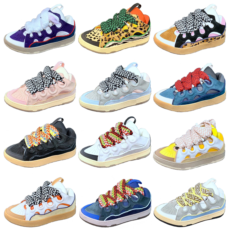 

Designer Mesh Shoes Boots Woven Laceup Extraordinary Sneaker Embossed Leather Curb Sneakers Calfskin Rubber Platformsole Mens Womens Shoe Logo Lanvins, 11