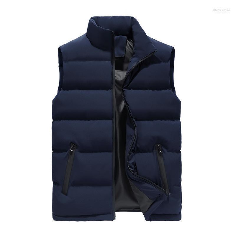 

Men's Vests Large Size Cotton Vest 2022 Winter Leisure Duvet Thickened Warm Men's1 Stra22, 1988 black