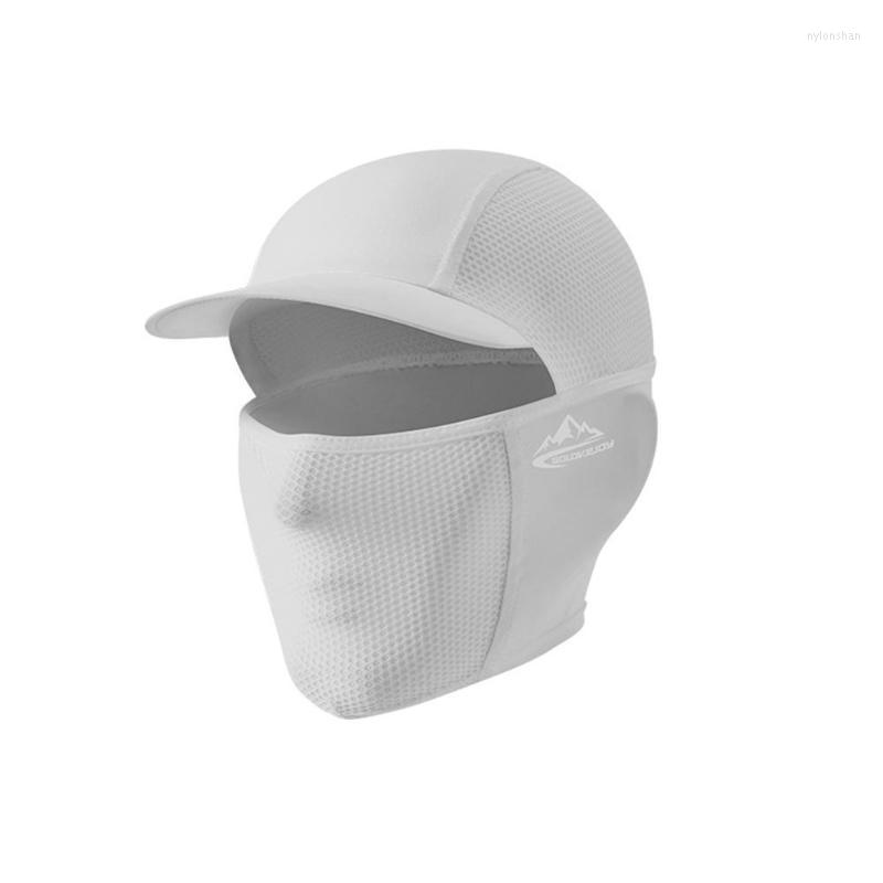 

Bandanas Summer Bike Cap Silk Breathable Sunscreen Sun Hat With Mask For Outdoor Sports Hiking Cool Headband Equipment Drop BandanasBandanas