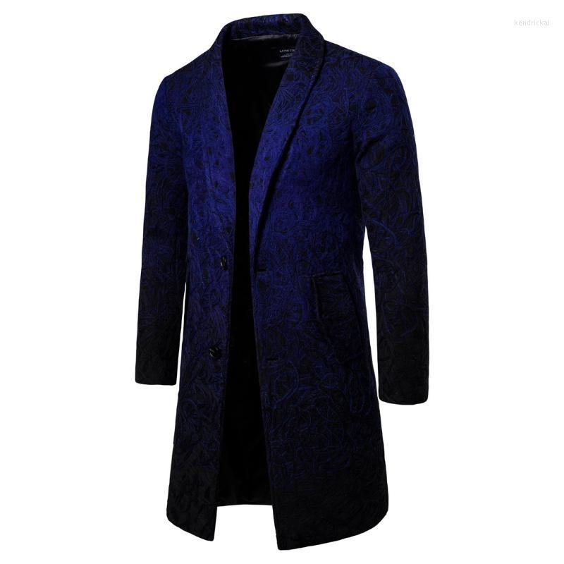 

Men' Wool & Blends Coat Men Autumn And Winter Lapel Trench For Midi Pattern Versatile Side Seam Pocket Casaco Masculino Kend22, Black