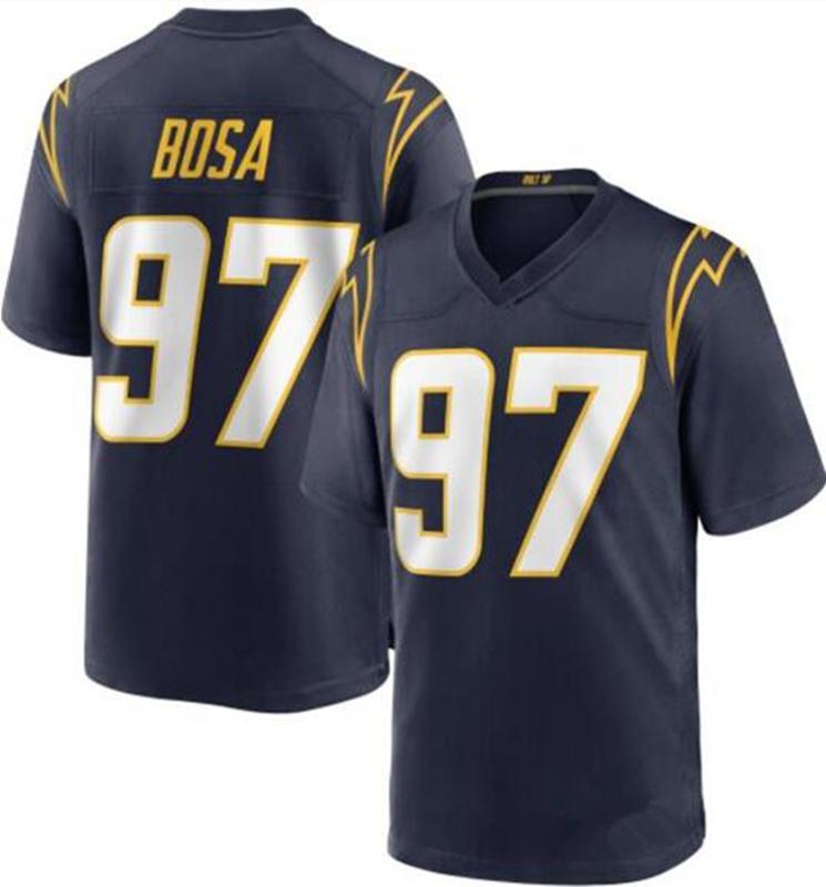 

10 Justin Herbert Men Football jersey 13 Keenan Allen 97 Joey Bosa Austin Ekeler 33 Derwin James Jr high quality Stitched jerseys, Color rush