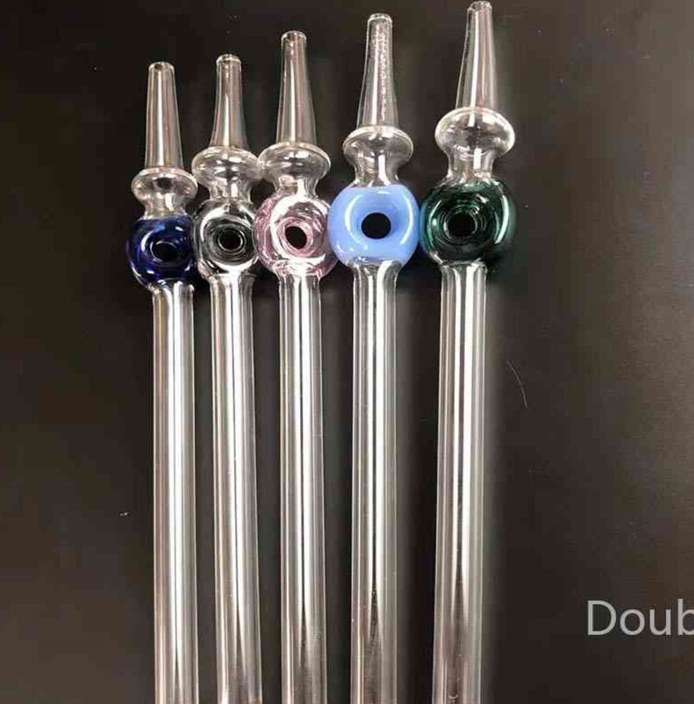 

Smoking Glass Pipe Dolphin Pattern Oil Burner Straight Tube Clear Color Herb Tobacco Smoking Transparent