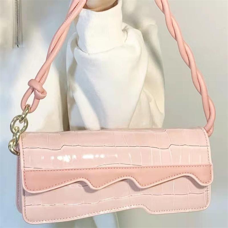 

Evening Bags Retro Casual Women's Totes Shoulder Bag Fashion Exquisite Shopping PU Leather Chain Handbags For Women 2022, White